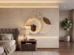 AS arts & handicraft Luxury Round LED Wall Art with Wooden Planter and Decorative Display Shelf - Image 4