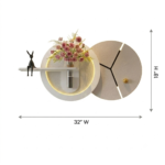 AS arts & handicraft Luxury Modern Designer Wall Clock with Decorative Floral Planter & Contemporary Round Wall Art - Image 6