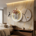 AS arts & handicraft Luxury Modern Designer Wall Clock with Decorative Floral Planter & Contemporary Round Wall Art - Image 7