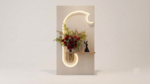 Luxury Crescent LED Wall Decor with Decorative Shelf & Floral Vase for Living Room, Hallway & Entrance - Image 6