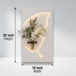 AS arts & handi craft Modern LED Wall Decor with Shelf & Vase, Warm White Decorative Wall Light - Image 3