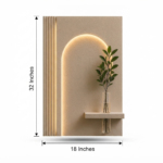 AS arts & handi craft Modern Arch LED Wall Art with Floating Shelf & Glass Vase – Luxury Minimalist Wall Decor - Image 4
