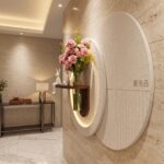 AS arts & handicraft  Luxury Circular LED Wall Art with Floating Shelf & Glass Vase - Image 3