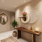 AS arts & handicraft  Luxury Circular LED Wall Art with Floating Shelf & Glass Vase - Image 6