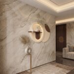 AS arts & handicraft Luxury Round LED Wall Art with Wooden Planter and Decorative Display Shelf - Image 7