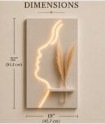 Luxury LED Decorative Wall Panel with Flower Vase Display Shelf - Image 3
