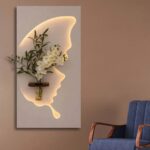 AS arts & handi craft Modern LED Wall Decor with Shelf & Vase, Warm White Decorative Wall Light