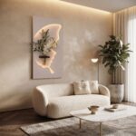 AS arts & handi craft Modern LED Wall Decor with Shelf & Vase, Warm White Decorative Wall Light - Image 2
