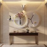 AS arts & handicraft Luxury Modern Designer Wall Clock with Decorative Floral Planter & Contemporary Round Wall Art - Image 4