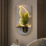 Luxury Butterfly LED Wall Art with Decorative Planter – Modern Ambient Wall Decor for Living Room & Bedroom