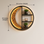 Luxury Moon Design LED Wall Shelf with Floating Display - Image 7