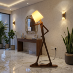 AS Arts And Handicraft Luxury Abstract Wooden Figurine Floor Lamp for Living Room, Bedroom & Modern Home Décor - Image 6