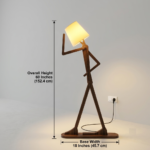 AS Arts And Handicraft Luxury Abstract Wooden Figurine Floor Lamp for Living Room, Bedroom & Modern Home Décor - Image 5