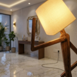 AS Arts And Handicraft Luxury Abstract Wooden Figurine Floor Lamp for Living Room, Bedroom & Modern Home Décor - Image 4