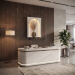 Luxury Modern Arch LED Wall Art with Decorative Pampas Grass Vase – Premium Ambient Wall Decor - Image 2