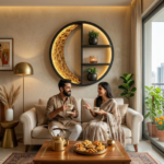 Luxury Moon Design LED Wall Shelf with Floating Display - Image 4