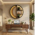 Luxury Moon Design LED Wall Shelf with Floating Display - Image 8