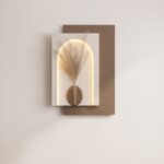 Luxury Modern Arch LED Wall Art with Decorative Pampas Grass Vase – Premium Ambient Wall Decor